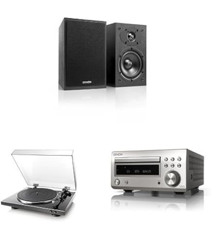 Amazon.co.jp: Denon レコードプレーヤー/スピーカーセット チェリー